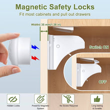 Load image into Gallery viewer, Magnetic Cabinet Locks (4 Locks + 1 Key)
