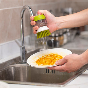 Soap Dispensing Palm Dishwashing Brush - airlando