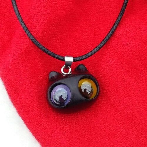 Handmade Cute Wood Cat Necklace - airlando